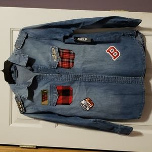 Ladies long sleeve denim shirt